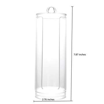 BBDOU Cosmetic Cotton Pad Holder, Makeup Cotton Rounds Holder Makeup Removers, Acrylic Cosmetic Cotton Pad Organizer Container Dispenser Storage Display Rack