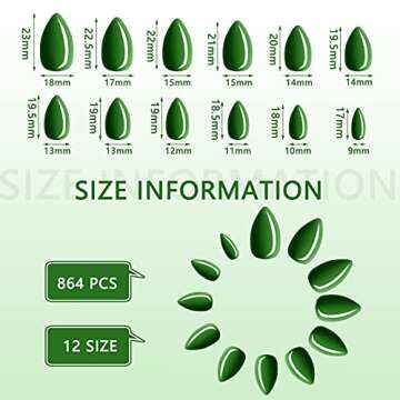 Maitys Almond Press on Nails 864 Pcs Short Glossy False Nails Full Cover Fake Nails Colorful Artificial Nails Solid Color Fake Nail for Women Girls Nail Salon Decorations, 36 Colors