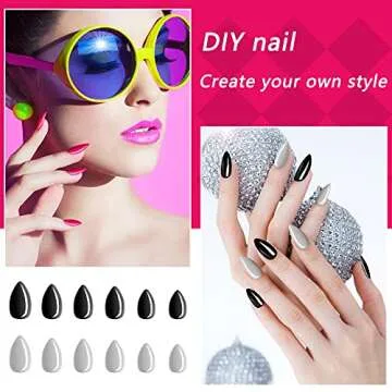 Maitys Almond Press on Nails 864 Pcs Short Glossy False Nails Full Cover Fake Nails Colorful Artificial Nails Solid Color Fake Nail for Women Girls Nail Salon Decorations, 36 Colors