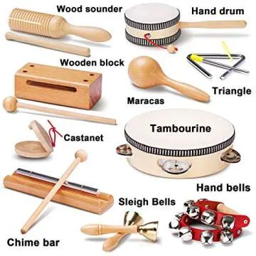 LOOIKOOS Montessori Musical Instruments Set for Toddlers