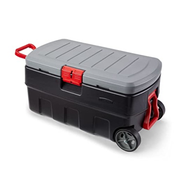 Rubbermaid ActionPacker 35 Gallon Lockable Storage Bin with Wheels