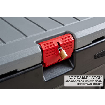 Lockable 35 Gallon Rubbermaid Storage Bin with Lid