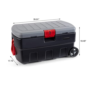 Lockable 35 Gallon Rubbermaid Storage Bin with Lid
