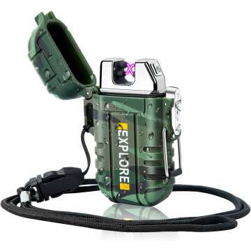 Waterproof Dual Arc Lighter for Hiking & Camping