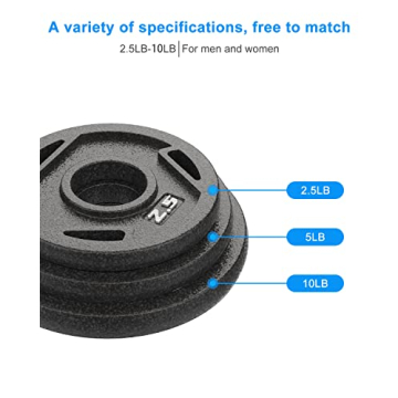 BOLUX 5LB Olympic Grip Plates – Perfect for Weightlifting