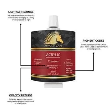 MyArtscape Acrylic Paint Set - 24 Vibrant Tubes of Quality