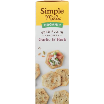 Delicious Gluten-Free Garlic & Herb Seed Crackers from Simple Mills