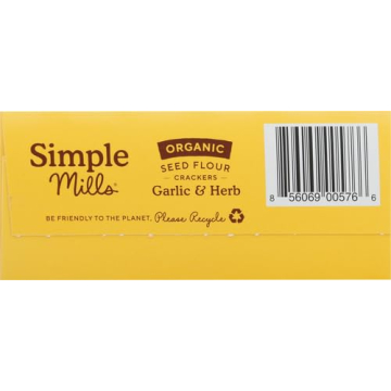 Delicious Gluten-Free Garlic & Herb Seed Crackers from Simple Mills