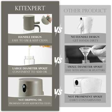 KITEXPERT Olive Oil Sprayer for Cooking Set of 2 - Versatile Olive Oil Spray Bottle for Cooking - 250ml/8.3oz Oil Spritzer for Air Fryer, Salad, Grilling, Roasting, Baking Essentials