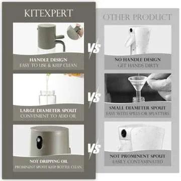 KITEXPERT Olive Oil Sprayer for Cooking Set of 2 - Versatile Olive Oil Spray Bottle for Cooking - 250ml/8.3oz Oil Spritzer for Air Fryer, Salad, Grilling, Roasting, Baking Essentials