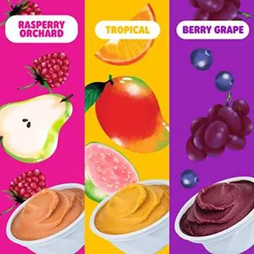 DeeBee's Organics Italian Ice Variety Pack, Spoonable Treat Bursting with Real Fruit, No Refined Sugar, No Artificial Flavors or Colors (Pack of 6)