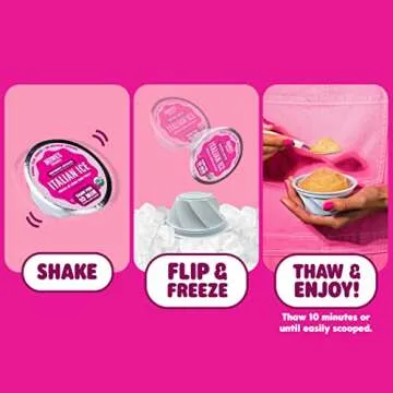 DeeBee's Organics Italian Ice Variety Pack, Spoonable Treat Bursting with Real Fruit, No Refined Sugar, No Artificial Flavors or Colors (Pack of 6)