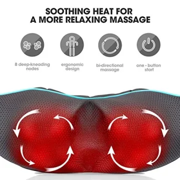MagicMakers Neck Massager with Heat for Deep Pain Relief