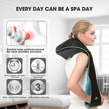 MagicMakers Neck Massager with Heat for Deep Pain Relief