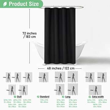 Dynamene Stall Waffle Weave Shower Curtain with Hooks
