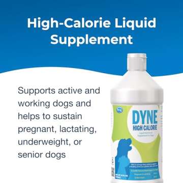 Dyne Pet-Ag High Calorie Liquid Nutritional Supplement for Dogs & Puppies 8 Weeks and Older - 16 oz - Supports Performance and Endurance - Sweet Vanilla Flavor