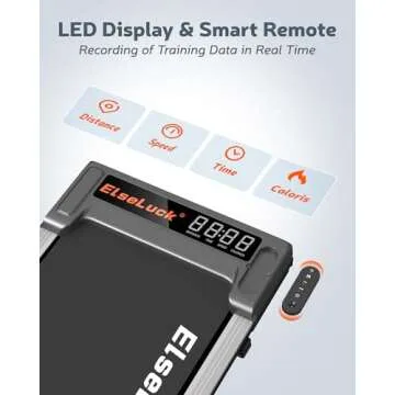 Elseluck Walking Pad, Under Desk Treadmill for Home Office, 2 in 1 Portable Walking Pad Treadmill with Remote Control, Walking Jogging Machine in LED Display