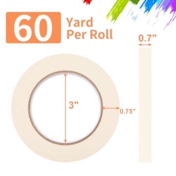 KICNIC White Masking Tape Set for Painting and Crafting