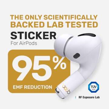 EMF Protection Sticker For AirPods Pro,The Only Real Scientifically Backed Patented Lab-Tested 5G-Sh...