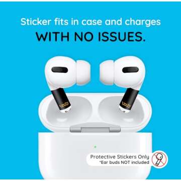 EMF Protection Sticker For AirPods Pro,The Only Real Scientifically Backed Patented Lab-Tested 5G-Shield EMF Reduction Sticker, USA Made,Protect Yourself & Loved Ones,WaveBlock AirPods Pro 2nd/3rd/4th