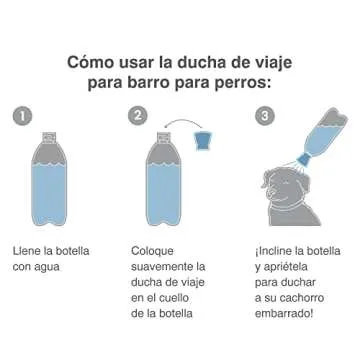 Kurgo Portable Outdoor Shower for Dogs, Dog Grooming Tool, Pet Bathing Gear, Dog Travel Accessories, Hiking, Beach, OR Camping Supplies for Pets, Works with 2 Liter Soda Bottle, Mud Dog Shower