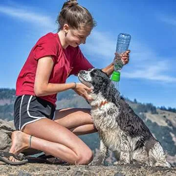 Kurgo Portable Outdoor Shower for Dogs, Dog Grooming Tool, Pet Bathing Gear, Dog Travel Accessories, Hiking, Beach, OR Camping Supplies for Pets, Works with 2 Liter Soda Bottle, Mud Dog Shower