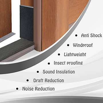 Door Corner Seal Wedge Draft Stopper 4 Pack - Brown