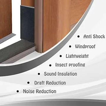 Door Corner Seal Wedge Draft Stopper 4 Pack - Brown