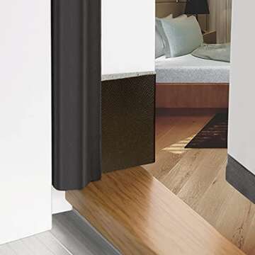 Door Corner Seal Wedge Draft Stopper 4 Pack - Brown