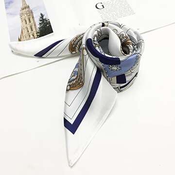 FONYVE Silk Scarfs for Women Lightweight Fashion Headscarf Satin Hair Wrap for Sleeping 27.5 inches