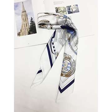 FONYVE Silk Scarfs for Women Lightweight Fashion Headscarf Satin Hair Wrap for Sleeping 27.5 inches