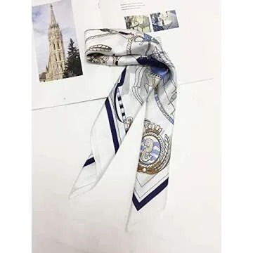 FONYVE Silk Scarfs for Women Lightweight Fashion Headscarf Satin Hair Wrap for Sleeping 27.5 inches