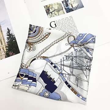 FONYVE Silk Scarfs for Women Lightweight Fashion Headscarf Satin Hair Wrap for Sleeping 27.5 inches