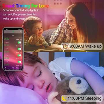 L8star 133ft LED Bedroom Lights with Bluetooth & Remote