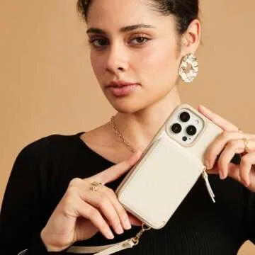 Stylish ZVE iPhone 13 Pro Wallet Case with RFID Protection