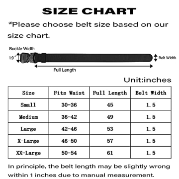 JUKMO Tactical 1.5" Nylon Military Work Belt