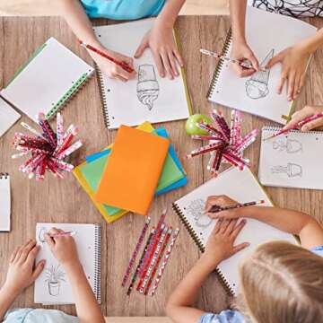 Kesote Valentine Pencils for Kids Heart Pencils with Erasers for Valentine's Day Gifts Party Favors Bags Goodie Bags Filler School Favors for Kids Classroom - Pack of 36