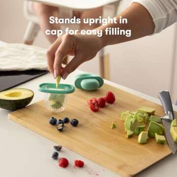 Frida Baby Push Pop Feeder, Baby Fruit Feeder to Safely Introduce New Foods, Valentines Day Gifts for Kids, Fresh + Frozen Food Silicone Feeder for Babies, BPA Free, Dishwasher Safe | 3 Count, Teal