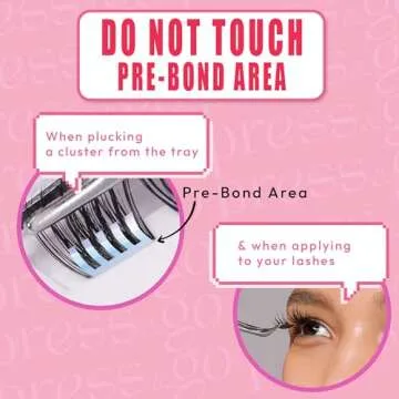 i-ENVY Press&Go Self-Adhesive Eyelashes, No Glue Needed False Eyelash Clusters, Easy Application 1 Step Press-On Lashes, No Damage or Residue (Special Day Curly)