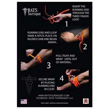 RATS GEN 2 Tourniquet System | Emergency First Aid & Survival Gear - Black