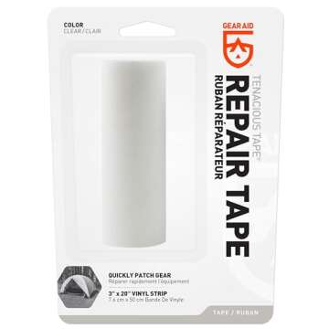 GEAR AID Tenacious Tape - Premium 3"x20" Repair Tape for Gear & Fabrics