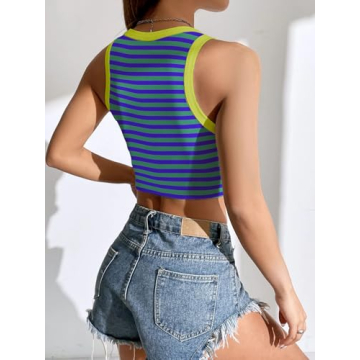 Trendy Womens Summer Ribbed Crop Tank Tops for 2024