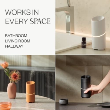 Vitruvi Move Cordless Diffuser for Essential Oils | Ultrasonic Essential Oil Wireless Diffuser | Diffusers for Home, Oil Diffuser, Aromatherapy Diffuser | 4 and 8-Hour Run Times - White