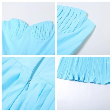 Stylish QNI Strapless Maxi Dress for Summer Elegance