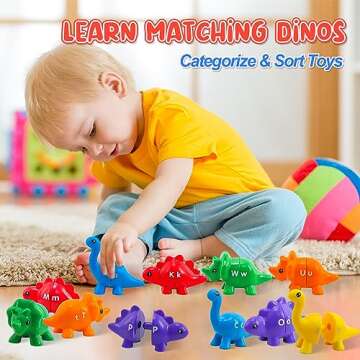 Montessori Learning Toys for Toddlers 1-3, Matching Letters Fine Motor Toy, Double-Sided 26 PCS ABC ...