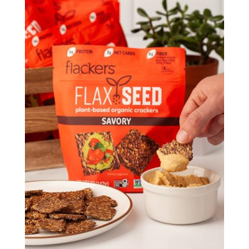 Flackers Organic Savory Flaxseed Crackers for Healthy Snacking