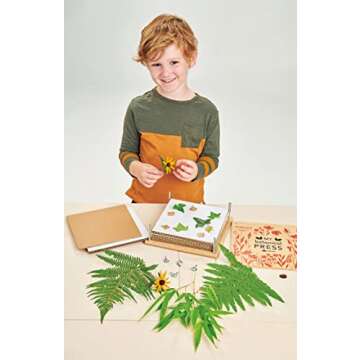 Tender Leaf Toys - My Botanical Press - 8.3 x 8.3 Inch 10 Layers Flower Press, DIY Dried and Preserved Flowers and Leaves, Plants Art & Crafts kit - Age 3+
