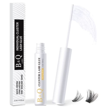 Cluster Lash Glue 5 ML B&Q LASH Bond Transparent Long Lasting Eyelash Glue for DIY Eyelash Extension...