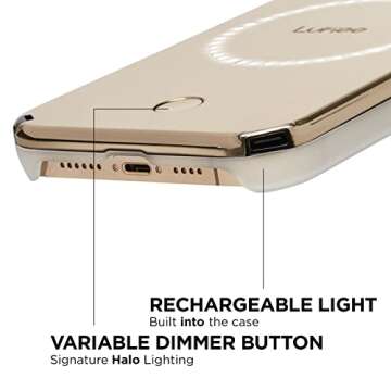 LuMee Lighted Selfie Case for iPhone 13 Pro With LED Lighting