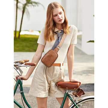 Telena Sling Bag for Women - Chic Vegan Leather Crossbody Bag in Brown